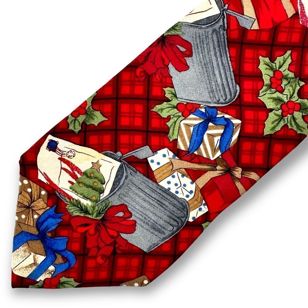 ‎Zylos George Machado Christmas print necktie